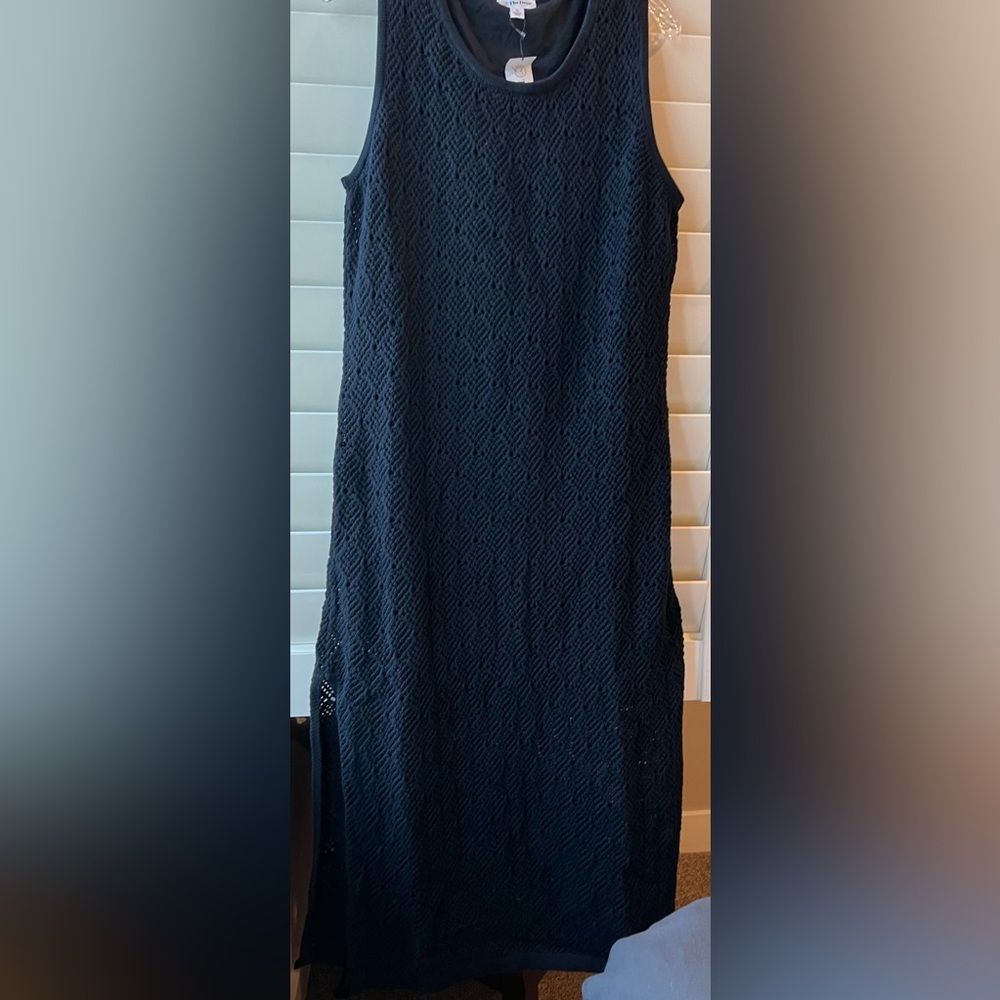 The Drop - XL - NWT - Elegant Black Lined Sleeveless Knit Dress